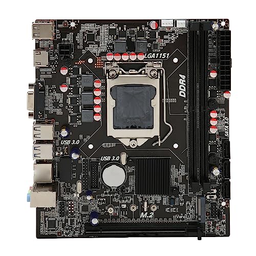 ASHATA H110 Motherboard MATX – Unterstützt LGA 1151 Prozessoren der 6./7./8./9. Generation, mit Dual Channel DDR4, PCIe 3.0 X16, M.2-Steckplatz, VGA, USB 3.0, USB 2.0,3.0 von ASHATA