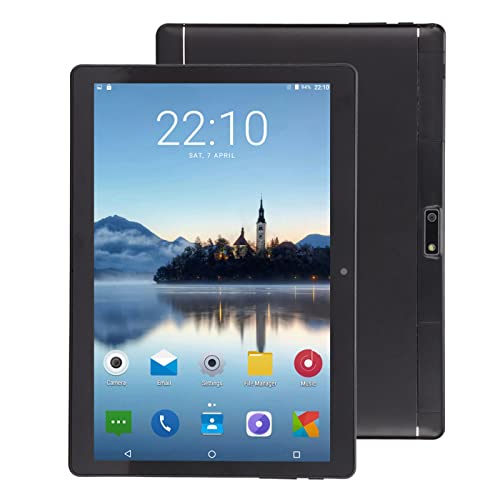 ASHATA HD-Tablet, 10-Zoll-Tablet, 32 GB ROM, 2 GB RAM, 10 Zoll 1960 X 1080 IPS-Bildschirm, DSDS-Hochgeschwindigkeits-HD-Tablet aus Aluminiumlegierung (Schwarz) von ASHATA