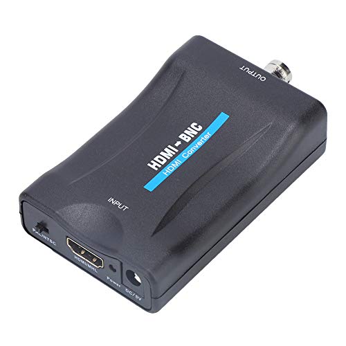 ASHATA HDMI auf BNC Converter,HDMI zu BNC Composite Video und 3.5mm Audio Signal Converter Adapter 480i 576i,Unterstützt NTSC/PAL,für VHS,Videoplayer und DVD Recorder von ASHATA
