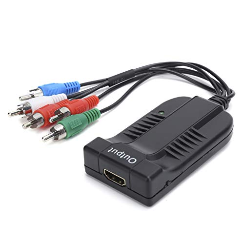 ASHATA HDMI zu YPbPr Konverter Konvertierung, 1080P HDMI zu Komponenten Konverter Scaler, Komponente zu HDMI Konverter Unterstützung 720P / 1080P für Laptop, DVD, Spielekonsole zu und von ASHATA