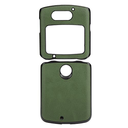 ASHATA Handy-Schutzhülle für Motorola Razr 5G, Zweifarbige Kuhfellmuster-Falt-Handyhülle, Stoßfest Wasserdicht(Grün) von ASHATA