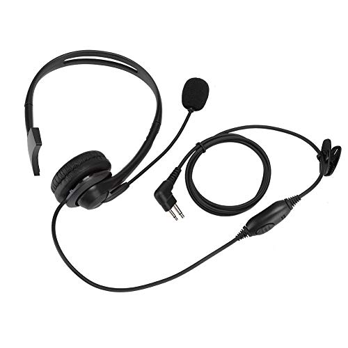 ASHATA Head-Mounted Headset, für Motorola MAG ONE A8 CP1660 GP-88 HYT 150Ω Walkie-Talkie-Headset, einseitig, Einstellbarer Kopfbügel aus Stahl, Radio-Ohrhörer-Kopfhörer von ASHATA