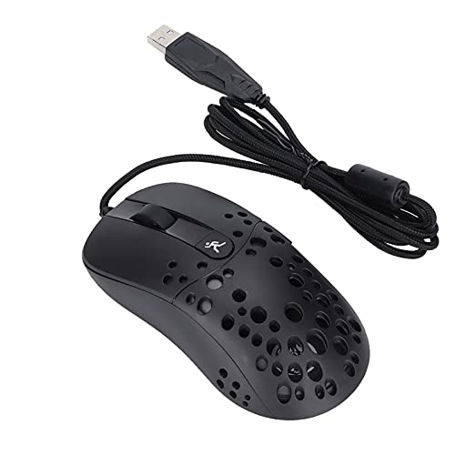 ASHATA Hohle Gaming-Maus, RGB-Gaming-Maus, Kabelgebundene 8000 DPI RGB-Mäuse für -PC-Spieler, mit Reibungsloser Bewegung und Präziser Steuerung. von ASHATA