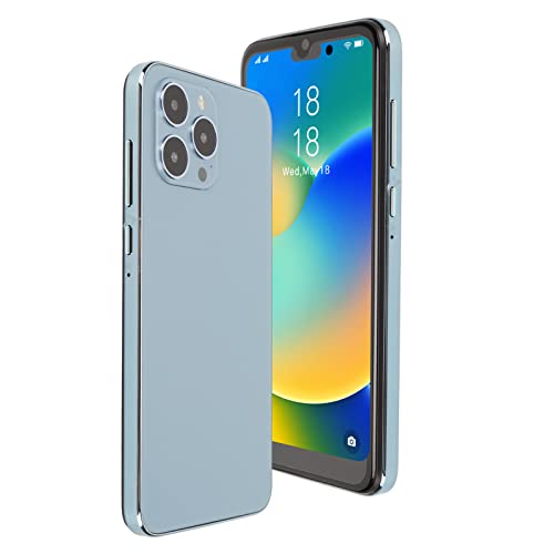 ASHATA I14pro Max Smartphone, Entsperrtes Android-Smartphone, GSM-Telefon, Dual-SIM-Smartphone mit 6,1-Zoll-HD-Bildschirm, 4 GB RAM, 32 GB ROM, 16 MP für Android 11.0, 6800 MAh, Blau(EU) von ASHATA