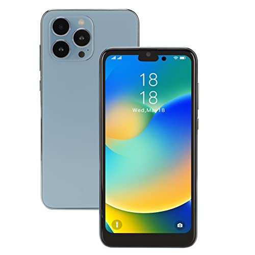 ASHATA I14proMax Unlocked Handys, 6,1 Zoll Face ID Unlocked Smartphones Android 6, 2400mAh Akku 1GB RAM 8GB ROM 5MP 2MP Kamera Blau(EU) von ASHATA