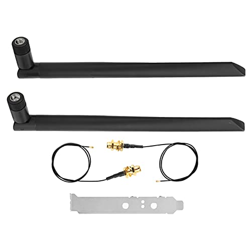 ASHATA IPEX4 zu SMA Kabel, NGFF M.2 WiFi BT Karte, 2 Stück 8DB Antenne für Große Reichweite, Unterstützt Wireless NGFF 802.11a, 802.11b, 802.11g, 802.11n, 802.11ac von ASHATA