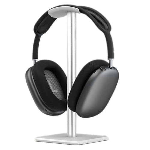 ASHATA JD068 Kopfhörerständer, Universeller Headset Halter, Kopfhörerständer mit Rutschfester Unterseite, Aluminium Metall Schreibtisch Gaming Kopfhörer Aufhänger für Alle Kopfhörergrößen (Weiss) von ASHATA