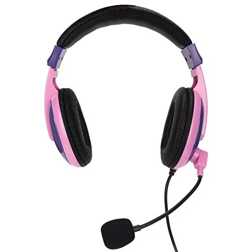 ASHATA Kabelgebundene Gaming-Headsets,Over-Ear-Gaming-Kopfhörer,Multifunktionale Stecker Voice-Gaming-Headsets mit Mikrofon für Computer-Handys. (Lila) von ASHATA