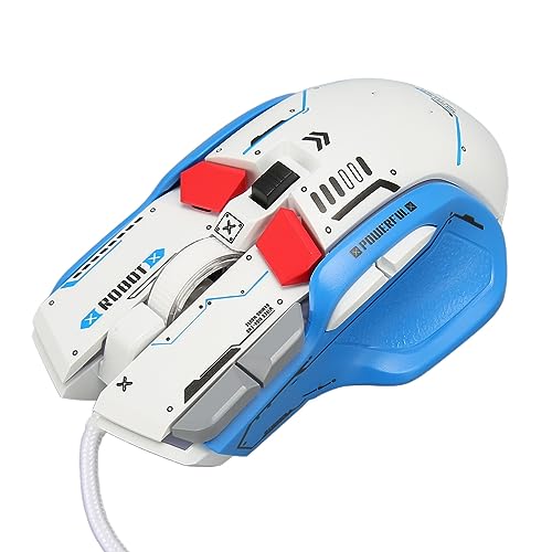ASHATA Kabelgebundene Gaming Maus, PC Gaming Mäuse, RGB Lichtmaus, Verstellbar, 12800 DPI, 10 Programmierbare Tasten, Ergonomische Computer USB Maus für Windows 7 8 10 für von ASHATA