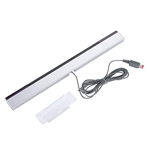 ASHATA Kabelgebundene Sensorleiste für Wii, Kabelgebundener Empfänger, Infrarot Sensorleiste für WIIU, Ersatz Infrarot IR Strahl Bewegungssensor Signalempfänger mit Ständer von ASHATA