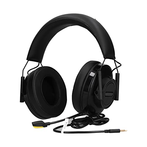 ASHATA Kabelgebundenes Gaming-Headset, Kabelgebundener Over-Ear-PC-Kopfhörer mit Abnehmbarem Mikrofon, HiFi-Klangqualität Vollständig Umhüllte Ohrenschützer Gaming-Kopfhörer für von ASHATA