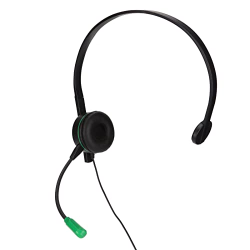 ASHATA Kabelgebundenes Single Ear Gaming Headset, Seitlicher One Ear Kopfhörer für PS4 für Xbox One, Gaming Chat Kopfhörer mit Noise Cancelling Mikrofon, für PSP, Tablet, Computer, Telefon von ASHATA