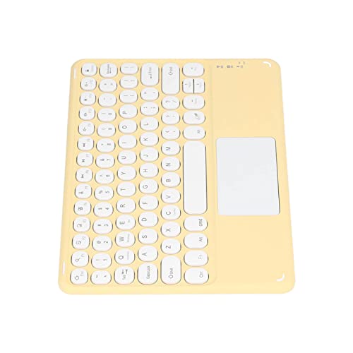 ASHATA Kabellose Tastatur mit Integriertem Touchpad, Runde Tastenkappen, Kabellose Smart-Touch-Tastatur, Ergonomisches Design, Ultradünne, Kabellose Touch-Tastatur für Tablets, Laptops von ASHATA