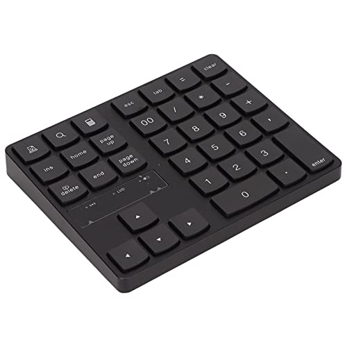 ASHATA Kabelloser Ziffernblock mit 35 Tasten, 2,4-G-USB-Nummernblock, Ergonomisches Design, Leise, Schneller Rückprall, Numpad-Tastatur, Einhand-Gaming-Tastatur für Laptop-Desktop von ASHATA
