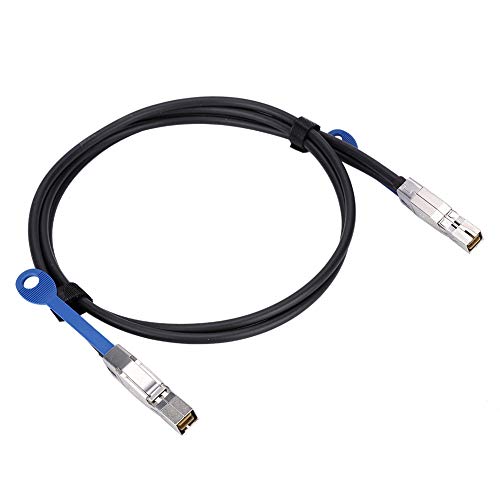 ASHATA Kabelpeitsche, MINISAS 4X-MINISAS-Kabel, HD 4X 12G-Kupferkabelpeitsche, Hochgeschwindigkeitsübertragung, Doppelader, Versilberter Kupferdraht von ASHATA