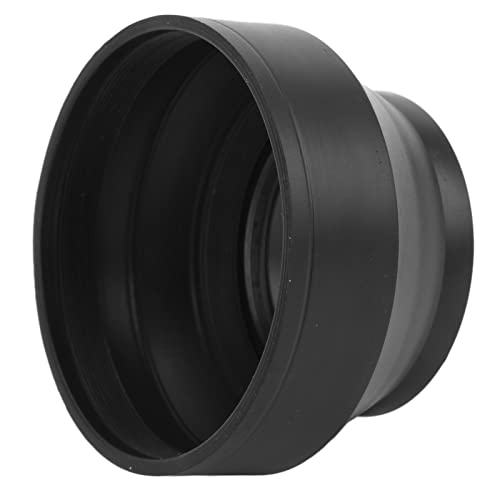 ASHATA Kamera-Gegenlichtblende, Zusammenklappbare Gummi-Gegenlichtblende mit Filtergewinde, Universelle Tragbare Schützende DSLR-Kamera-Gegenlichtblende, für(58mm) von ASHATA