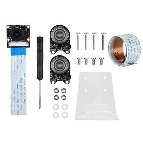 ASHATA Kamera Modul Kit für Raspberry Pi,Infrarotlicht Nachtsicht Kamera Modul Kits,5MP OV5647-Sensor Kamera Camera Module mit Kabel Set für Raspberry Pi 3B +/3B/2B/B +/Zero 1.3/Zero W von ASHATA