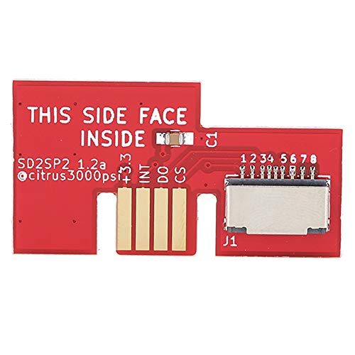 ASHATA Kartenleser-Motherboard, Micro-Speicherkartenleser-Motherboard Hochwertiges professionelles Speicher-Mainboard zum Ausführen hausgemachter Software für die Gamecube-Konsole(rot) von ASHATA