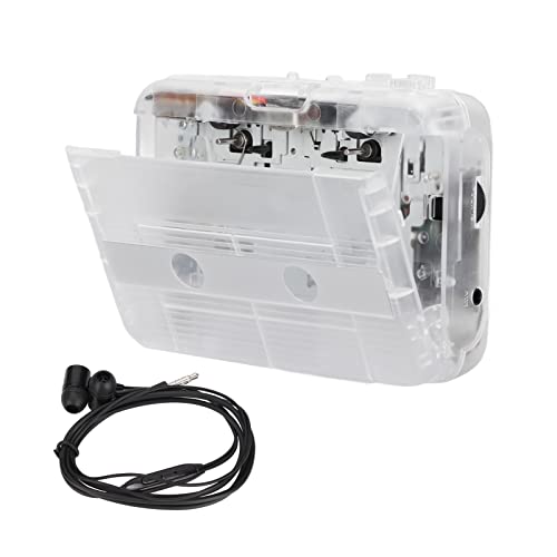 ASHATA Kassettenspieler, Tragbarer Kassettenspieler Erfasst Audiomusik mit 3,5 mm Buchse, UKW Radio Walkman Kassettenspieler, Bluetooth 5.0, Klassischer Stil, 2AA Batterie oder USB Netzteil von ASHATA