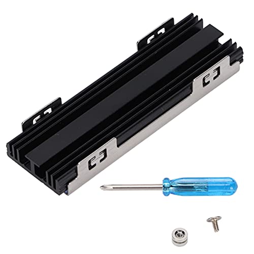 ASHATA M.2 Kühlkörper 2280 SSD Aluminiumlegierung Kühlkörper Kühlrippe SSD Kühler Anzug für M.2 2280 SSD(Schwarz) von ASHATA
