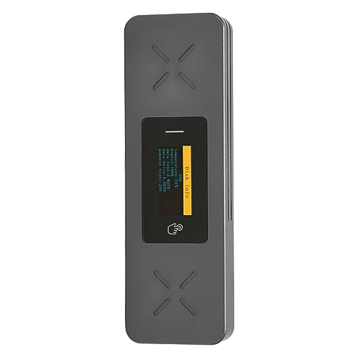 ASHATA M.2 NVMe SSD Gehäuse, 10 Gbit/s USB3.2 Gen 2 NVMe 2280 Externes Festplattengehäuse, Mobile Festplattenbox mit Smart Display, Unterstützt für für für OS X von ASHATA