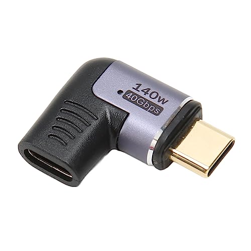 ASHATA Magnetischer USB C Adapter, Rechtwinklige Typ C USB 3.1 Adapter Verlängerung, Stecker auf Buchse, Rechts und Links Abgewinkelte Verlängerung, für Tablet, Laptop, Telefon von ASHATA