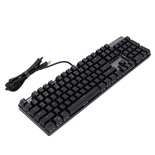 ASHATA Mechanische Gaming-Tastatur, 50 Millionen Klicks Responsive RGB Backlit Kabelgebundene Tastatur mit Blauem Schalter,USB Kabelgebundene 104 Tasten Gaming-Tastatur,für Gaming PC von ASHATA