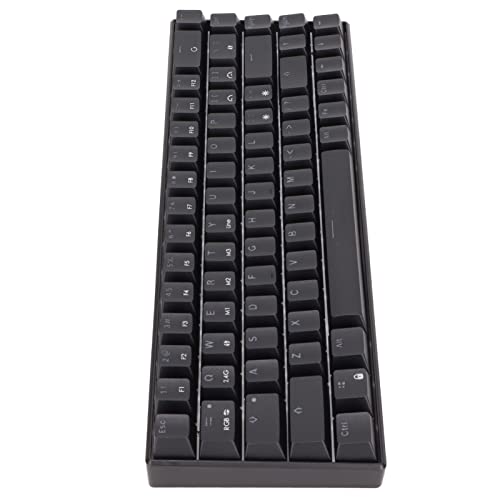 ASHATA Mechanische Gaming-Tastatur, Kabellose 2,4-G-RGB-Tastatur Schwarz 68 Tasten Dynamische Tastatur mit Hintergrundbeleuchtung 3.0/5.0-Tastatur Gaming-Tastatur Kompatibel mit (Roter von ASHATA