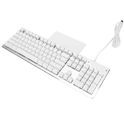 ASHATA Mechanische Gaming-Tastatur, RGB-Hintergrundbeleuchtung Kabelgebundene Tastatur 104 Tasten Ergonomische USB-Tastatur, Wireless-Ladefunktion für Mobiltelefone, für Gaming, PC, von ASHATA