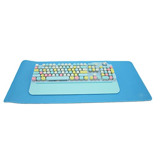 ASHATA Mechanische Tastatur, Triple Mode 2,4G/USB C/BT Gaming Tastatur mit Blauem Schalter, 107 Tasten, Kompakte Retro Tastatur mit Knopfsteuerung, für Computer, Laptop (Blau) von ASHATA