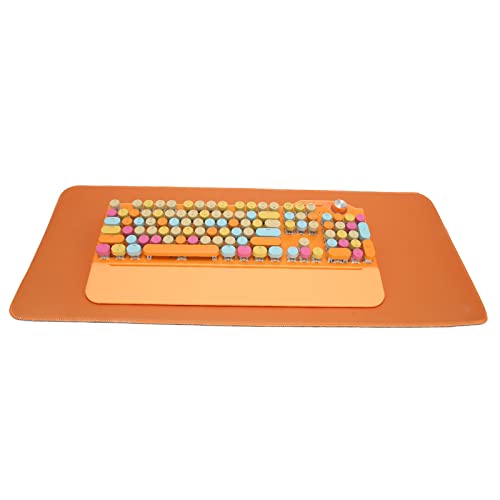 ASHATA Mechanische Tastatur, Triple Mode 2,4G/USB C/BT Gaming Tastatur mit Blauem Schalter, 107 Tasten, Kompakte Retro Tastatur mit Knopfsteuerung, für Computer, Laptop (Orange) von ASHATA
