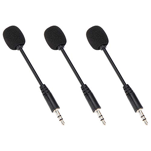 ASHATA -Mikrofone, 3 STÜCKE einstellbares, Flexibles, erweitertes, kapazitives Minimikrofon, mit 3,5 mm Klinkenbuchse, für Computer-Handy von ASHATA
