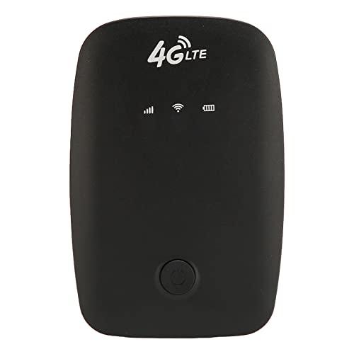 ASHATA Mobiler Hotspot, 4G Mobiler WLAN-Hotspot SIM-Kartensteckplatz 2100mAh Akku Tragbarer 4G-WLAN-Router für Autofahrer Geschäftsreisende für Sicheres Internet zu Hause oder überall von ASHATA
