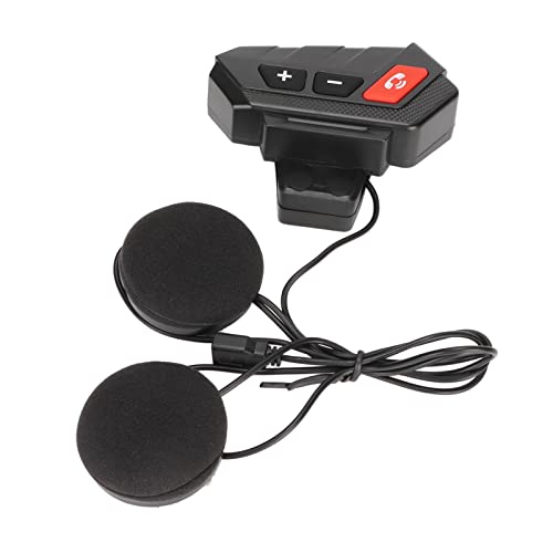 ASHATA Motorrad-Bluetooth-Headset, Motorradhelm-Bluetooth-Headset IP65 Wasserdicht mit FM-Radio-Freisprechfunktion, 40 Stunden Spielzeit, Unterstützung der Leistungsanzeige von ASHATA