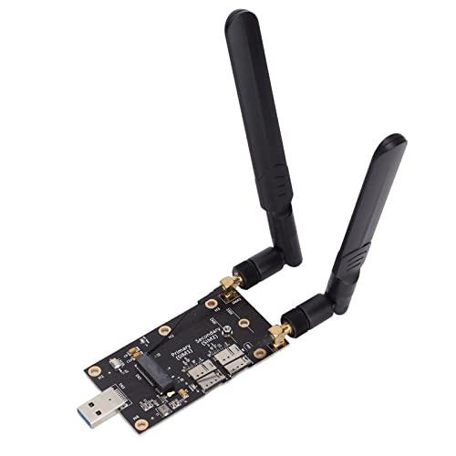 ASHATA NGFF M.2 auf USB3.0 Adapter,Dual-SIM-Kartensteckplatz LTE-Modem mit Antennenschrauben und Schneller Stabiler Übertragung,für LTE/4G/5G-Modul von ASHATA