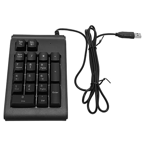 ASHATA Numerischer Tastaturblock mit 19 Tasten, Kabelgebundene Numerische Tastatur mit 3 Farben, Hintergrundbeleuchtet, U-förmige Tasten, Plug-and-Play, Kabelgebundener USB-Nummernblock von ASHATA