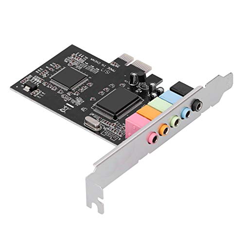 ASHATA PCI-E 5.1 Soundkarte CMI8738 Chip Stereo Card Unterstützung für 7 für Desktop-Computer, Soundkarte für Heimkino, Große 3D-Spiele, Musik von ASHATA