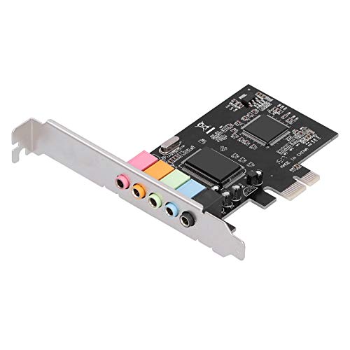ASHATA PCI Express-Soundkarte, PCI-E 5.1-Stereo-Audioadapterkarte, CMI8738-Chip 6-Kanal, Unterstützung für 7, für Desktop-Computer, für Heimkino, Große 3D-Spiele von ASHATA