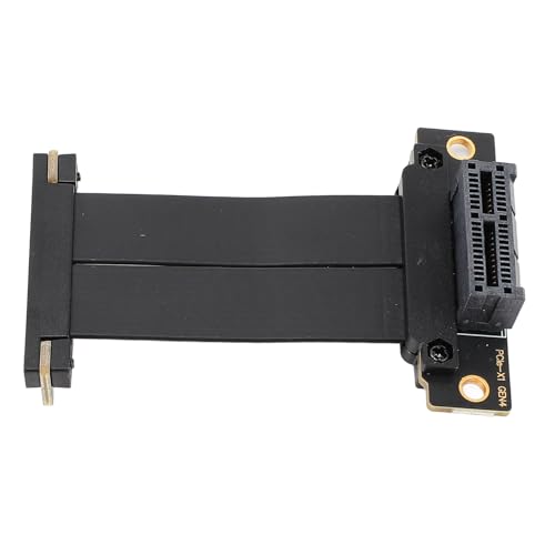 ASHATA PCIE 4.0 X1 Verlängerungskabel, Duales 90°-GPU Riser Kabel, Rechtwinkliges PCIE Extender Verlängerungskabel für WiFi Karten Soundkarten, USB PCIe Karten, 2,5G Soundkarten (5cm) von ASHATA