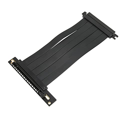 ASHATA PCIE 4.0 X16 Riser-Kabel, 128 Gbit/s PCIE 4.0 X16 Grafikkarten-Verlängerungskabel für RTX3090 RTX3080 RTX3070 RTX3060TI RX6900XT RX6800, Plug and Play (20 cm) von ASHATA
