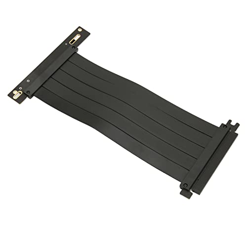 ASHATA PCIE 4.0 X16 Riser-Kabel, GPU-Grafikkarten-Verlängerungskabel, Flexibles Hochgeschwindigkeits-90-Grad-Winkel-PCIE-Port-GPU-Grafikkarten-Verlängerungskabel (20 cm) von ASHATA
