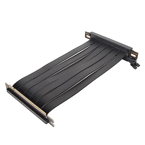 ASHATA Premium-PCIe-3.0-x16-Verlängerungskabel, (180-Grad-EMI-abgeschirmt, Vollständig flexibel). PCIe-16X-Riser-Kabel, Dual-Reverse-Grafikkarten-Verlängerungskabel (70cm) von ASHATA