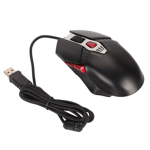 ASHATA RGB Gaming Maus, 7200 DPI, Kabelgebundene Optische Gamer Maus mit Programmierbaren Tasten, Modi mit Hintergrundbeleuchtung, DIY Taste, Schnelles Feuer, Ergonomische Maus für von ASHATA
