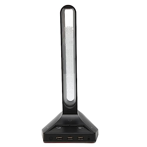 ASHATA RGB Kopfhörerständer mit 3 USB 2.0 Anschlüssen, Schreibtisch Gaming Headset Halter mit 7 Lichtmodi, 3 Einstellbaren Stufen, 3,9 Fuß Kabellänge, für Zuhause, Büro, Internetcafé von ASHATA