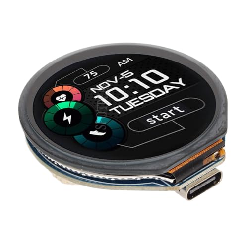 ASHATA RP2040 Mikrocontroller-Entwicklungsplatine mit 1,28-Zoll-Touch-LCD-Bildschirm, Beschleunigungssensor fürPico von ASHATA