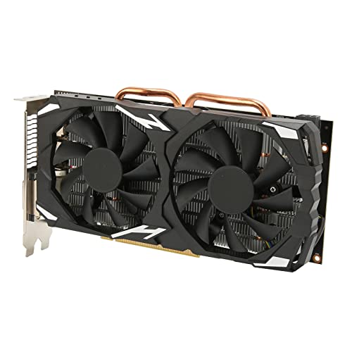 ASHATA RX580-Grafikkarte für Gaming-PC, 8 GB GDDR5 256-Bit-PCIE 3.0-Videospiel-Grafikkarte mit Dualem Kühlsystem, Unterstützung von 8K für Gaming-PC, DP HDMI DVI von ASHATA