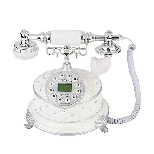 ASHATA Retro Telefon mit Wählscheibe, Vintage Antike Telefon FSK/DTMF Schnurgebundenes Analog-Telefon,Multifunktion Automatische IP Home Telefon Festnetztelefon für Hause Büro oder Schmuckgeschäft von ASHATA