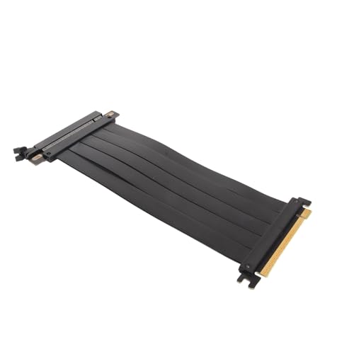 ASHATA Riser-Kabel PCIe 4.0 X16, EMI-abgeschirmtes, Ultraflexibles Kabel, Kompatibel mit Gen 4 GPUs, Wie RTX4090 RTX4080 RTX4070, RDNA 3 GPU, RX 7900 XT, 7800 XT, 7700 XT Usw (40cm) von ASHATA