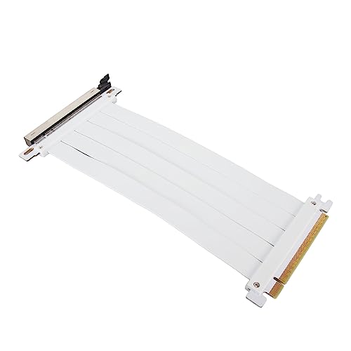 ASHATA Riser-Kabel PCIe 4.0 X16, EMI-abgeschirmtes, Ultraflexibles Kabel, Kompatibel mit Gen 4 GPUs, Wie RTX4090 RTX4080 RTX4070, RDNA 3 GPU, RX 7900 XT, 7800 XT, 7700 XT Usw (40cm) von ASHATA
