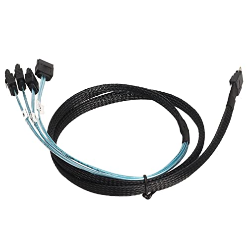 ASHATA SAS Kabel, SFF 8654 47 poliges SAS Kabel, Flexible Verbindung, Schnelle Übertragung, SAS Kabel, Array Festplatte, Schnellere Übertragung, PVC für Computerzubehör (0,5 m/19,7 Zoll) von ASHATA